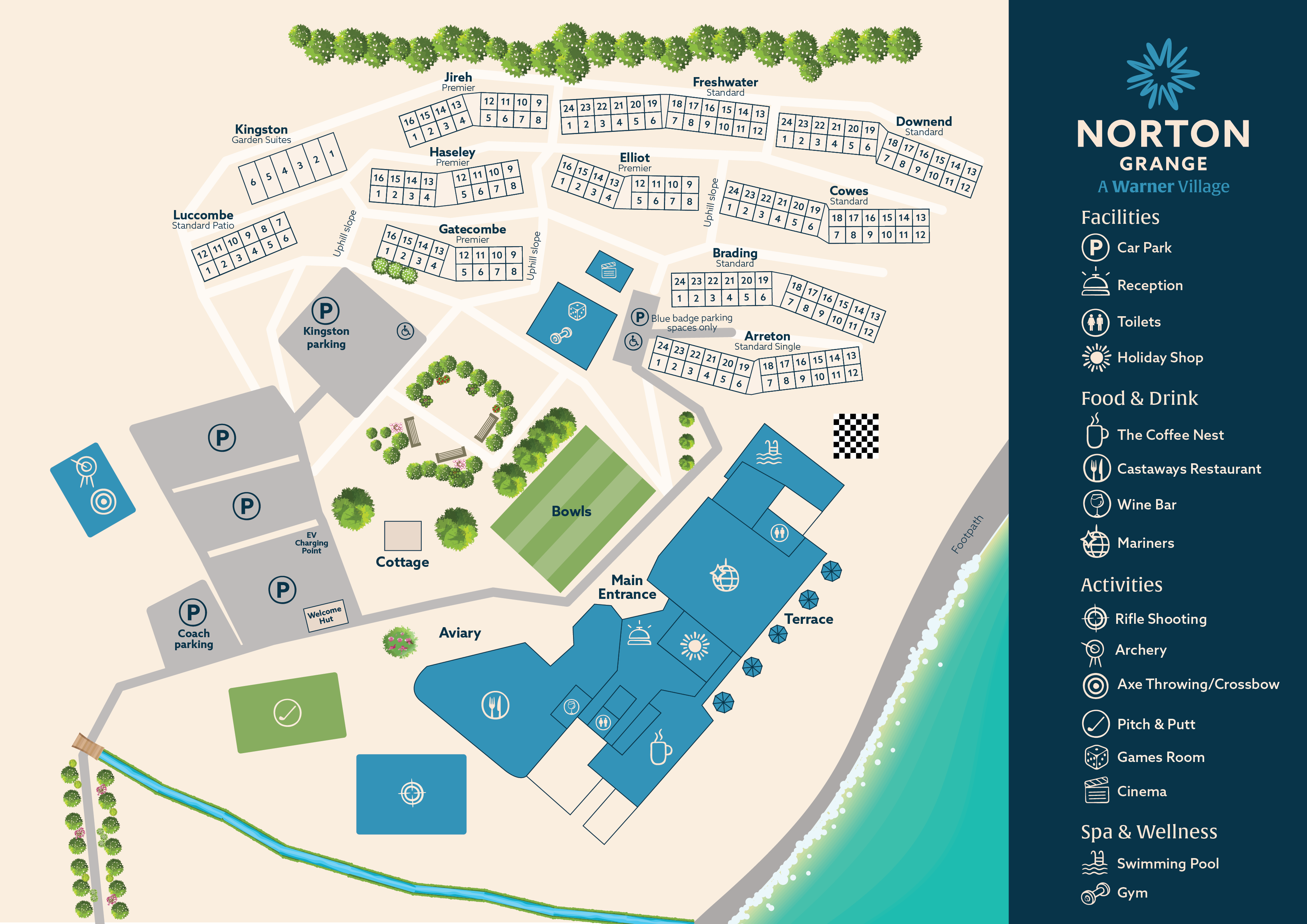 Norton Grange Coastal Village map